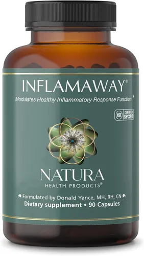 Natura Health Products Suplemento InflamAway, modula una respuesta inflamatoria saludable, con boswellia serrata, bromelina, jengibre, pimienta