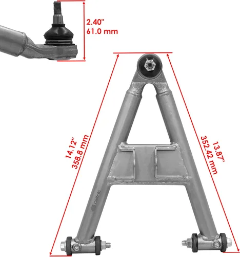 Miniatura 5 de Caltric Brazos A delanteros inferiores y superiores compatibles con Yamaha Raptor 350 YFM350R YFM 350R 2004-2010