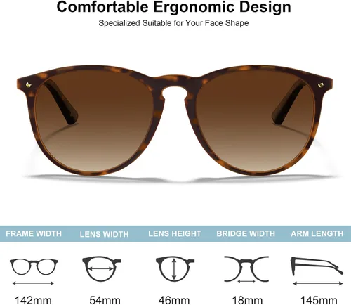 Miniatura 5 de CARFIA Gafas de sol de moda para mujer, polarizadas, protección UV, estilo clásico retro, CA5100