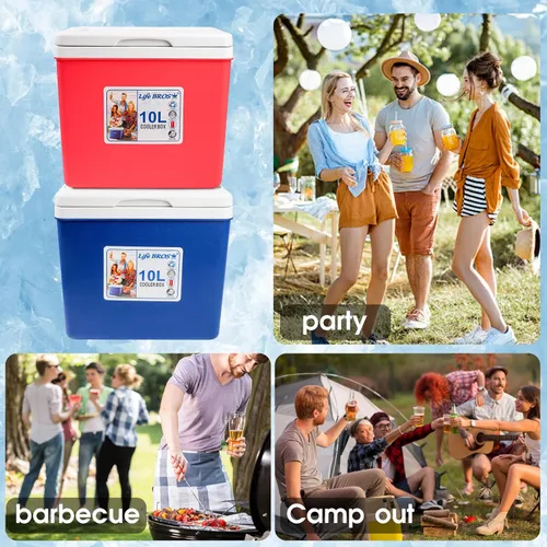 Miniatura 6 de Hielera portátil aislada de 11Qt 19Qt, caja de almuerzo con hielera a prueba de fugas, enfriadores duros con paquete de hielo extra para barbacoa