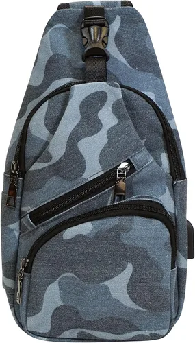 Miniatura 24 de Nupouch Mochila cruzada antirrobo, carga USB, mochila ligera para viajes, senderismo, todos los días