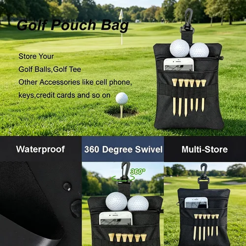 Miniatura 4 de Bolsa de tee de golf CORECISE, bolsa de bolas de golf con cierre, bolsa de accesorios para hombres