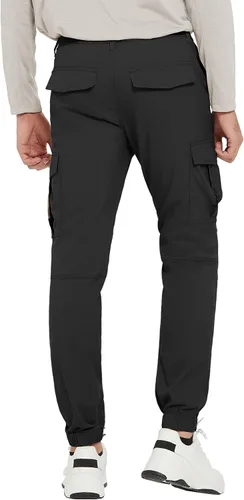 Miniatura 3 de PULI Pantalones de viaje ligeros para hombre, elásticos, elásticos, impermeables, de secado rápido, con bolsillos
