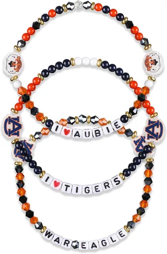 Miniatura 94 de FOCO NCAA unisex-adulto Paquete de 3 Pulseras de la Amistad con Cuentas con Logotipo de Equipo Universitario de la NCAA Oficialmente Licenciadas