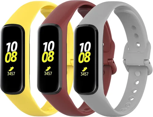 Miniatura 10 de Compatible con Samsung Galaxy Fit2 SM-R220 Bandas para mujeres y hombres, correas de repuesto de silicona deportivas ajustables para Samsung Galaxy