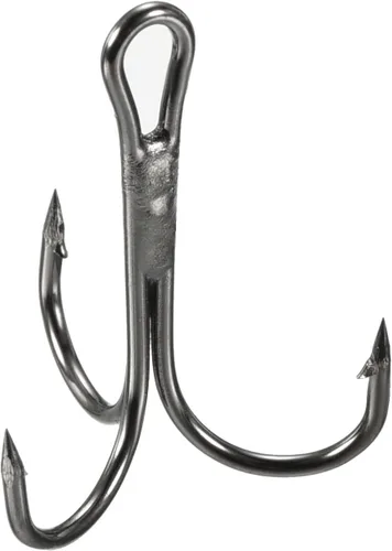 Miniatura 31 de PATIKIL Anzuelos de pescado agudos de acero al carbono, gancho de curva redondo afilado Gancho de púas triple para agua dulce y salada Blanco