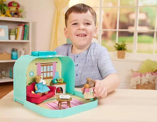 Miniatura 6 de Battat BATYJ Lil Woodzeez - Juego portátil - Muebles y figuras - Sofá chimenea y comida - Personajes de animales incluidos - Niños a partir de 3 años