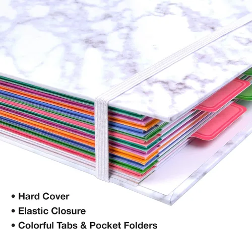Miniatura 3 de Global Printed Products Planificador de presupuesto y organizador de facturas mensuales con 12 sobres y bolsillos. Cuaderno de seguimiento de gastos