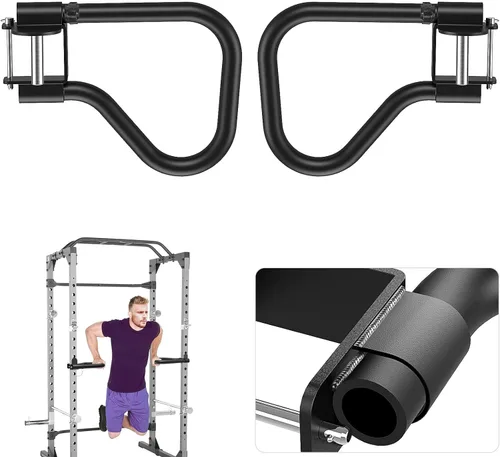 Miniatura 10 de SELEWARE Accesorios de jaula eléctrica, manijas de inmersión, estaciones de dominadas y accesorios de entrenamiento multiagarre Accesorio de barra