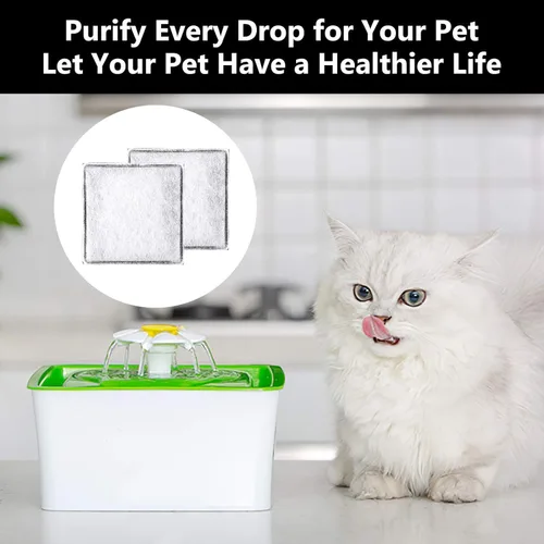 Miniatura 7 de Filtros de carbono de repuesto, filtros de agua para mascotas, filtros de fuente compatibles con Catit Mini Flower Fountain, paquete de 6 filtros