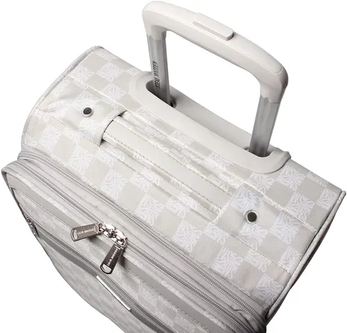 Miniatura 6 de Steve Madden Equipaje de diseñador, Chalet Gris Claro, Juego de maleta giratoria ligera expandible de 3 piezas - Juego de viaje