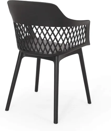 Miniatura 6 de Christopher Knight Home Madeline - Silla de comedor al aire libre (juego de 2), color negro