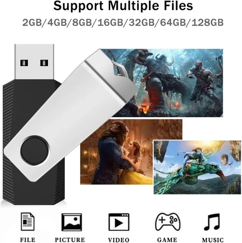 Miniatura 6 de Unidad flash de 16 GB, paquete de 20 unidades de memoria USB 2.0 para almacenamiento de datos y copia de seguridad (colores mixtos)