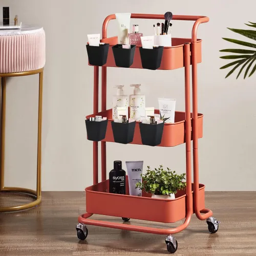 Miniatura 2 de 8 portavasos colgantes, accesorios de carrito rodante, accesorios de carrito utilitario para suministros de manualidades, cubos organizadores