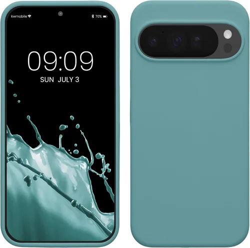 Miniatura 579 de kwmobile Funda Compatible con Google Pixel 6 Pro - Funda de teléfono de silicona TPU con acabado suave - Azul Arrecife
