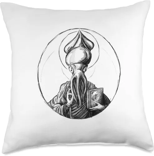 A dash of occult Almohada de Jesús del calamar, 18 x 18, multicolor