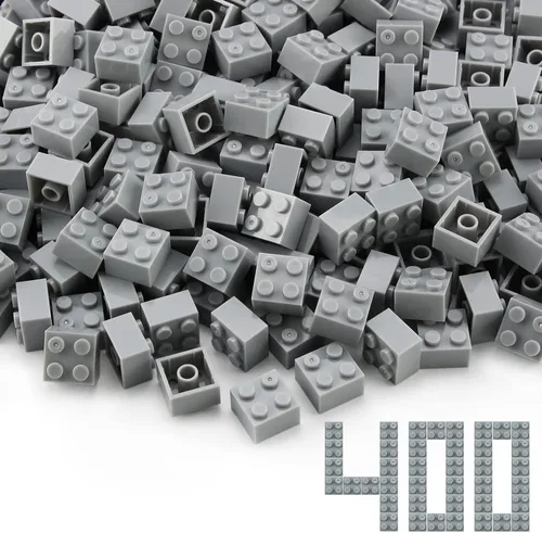Miniatura 7 de Ladrillos negros 2x2, 400 piezas, piezas de construcción creativa, juego de bloques de juguete, accesorios básicos compatibles con 3003 principales