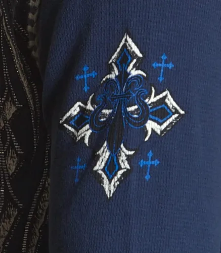Miniatura 9 de Archaic by Affliction - Camisa térmica para hombre, alas de lomo, Azul