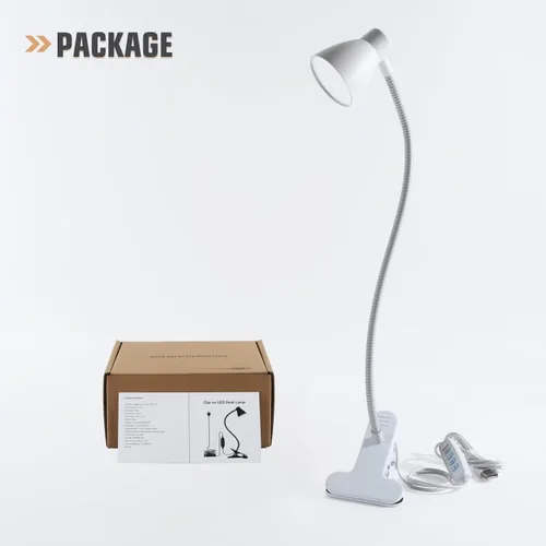 Miniatura 9 de Lámpara de lectura con clip de CeSunlight, lámpara de abrazadera para escritorio, 3000 – 6500K, temperatura de color ajustable, 6 modos