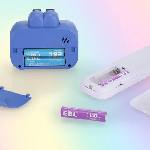 Miniatura 9 de EBL Baterías AAA recargables 10 unidades de alta capacidad 1100mAh (paquete de 10 - 2 x 5 colores en una caja) 1.2V Ni-Mh triple AAA batería ProCyco