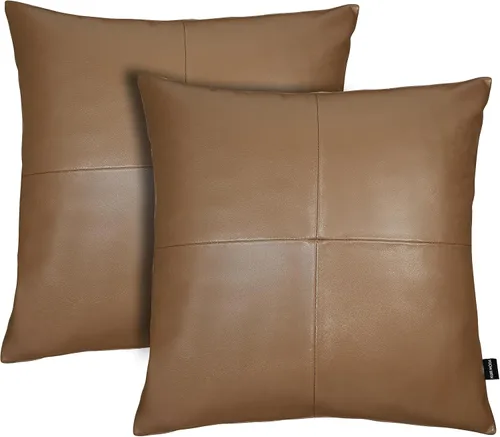 Miniatura 129 de Funda de almohada de piel de cordero – Funda de cojín decorativa para sofá – Fundas para sala de estar y dormitorio, 22 x 22 pulgadas – Paquete de 2