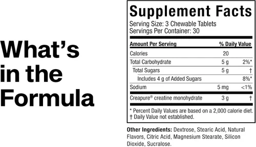 Miniatura 7 de MuscleTech Gomitas de Creatina - Suplemento de Monohidrato Creapure para Recuperación Muscular, Creador de Músculo y Aumento de Energía - Suplemento