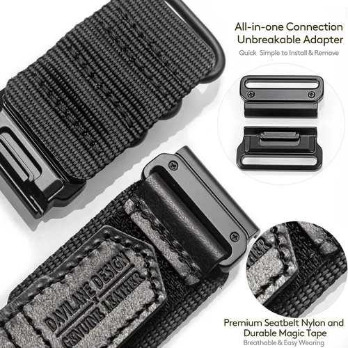Miniatura 4 de Compatible With Garmin Watch Band, Leather Watch Band Sports Strap For