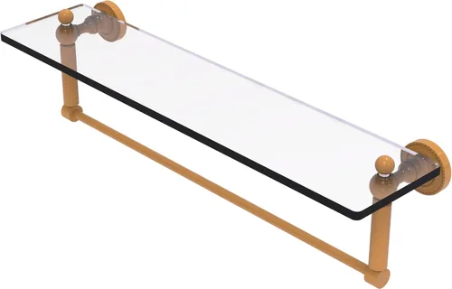Miniatura 33 de Allied Brass DT-1TB/16-PB Estante de vidrio con toallero, 16 pulgadas x 5 pulgadas Latón pulido