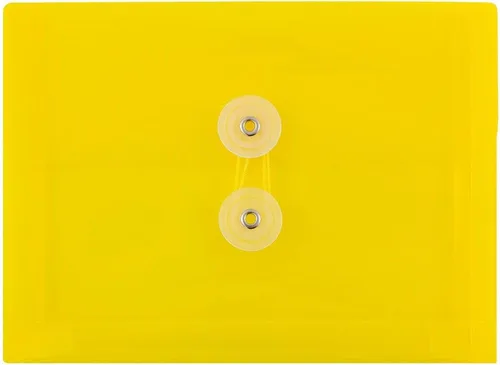Miniatura 11 de Fundas de plástico con cierre de botón y cordel para guardar documentos (12 fundas de tamaño carta), de JAM Paper, Amarillo