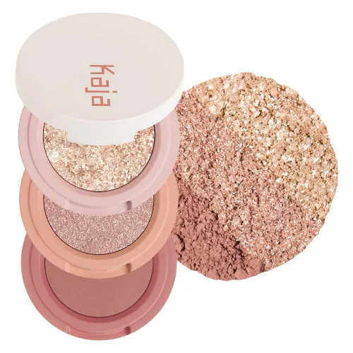 Miniatura 10 de Kaja Beauty Bento Collection - Trío de sombras de ojos elásticas Tonos naranja melocotón, tamaño de viaje, 02 Flor de Naranja, premio Allure Best