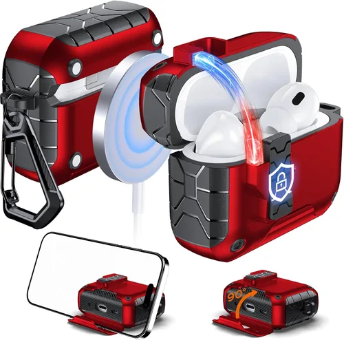 Miniatura 12 de Anqrp MagArmor Auto-Open para Funda de AirPods Pro de 2ª/1ª Generación con Imanes Integrados, [Apertura Automática con Una Pulsación]