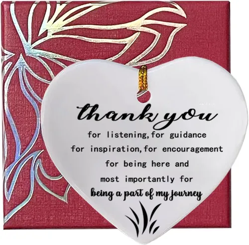 Letrero de recuerdo de cerámica con texto en inglés "Thank You for Being a Part of My Journey", regalo de agradecimiento para amigos, compañeros de