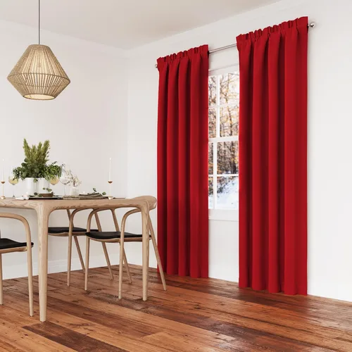 Miniatura 94 de Sun Zero Barrow - Panel de cortina para puerta con bolsillo para barra, de eficiencia energética, 54" x 72", color moca Marrón Mocha
