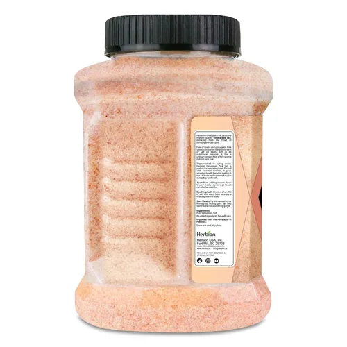 Miniatura 3 de HERBION Naturals - Sal rosa del Himalaya de grano fino en frasco, sin OMG, calidad suprema sin químicos, vegana, certificada Kosher, sal pura