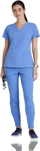 Miniatura 4 de Barco ONE - Top de 5 bolsillos con cuello en V para mujer, elástico en 4 direcciones