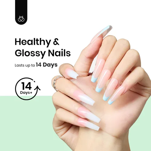 Miniatura 3 de Beetles 2 Piezas Juego de Base y Capa Superior de Gel Libre de Hema Sin Limpieza, Fórmula Suave Mejorada Capa Superior Brillante Esmalte de Uñas