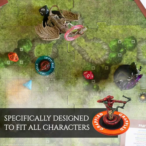 Miniatura 3 de Kraftex Anillos de condición DND [96 piezas]: Accesorios para Dungeon Masters para rastrear efectos de hechizos. Marcadores de condición Los