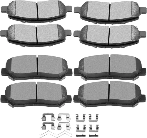 Miniatura 23 de SCITOO Kits de pastillas de freno de cerámica D465 D374 Reemplazo delantero y trasero para Acura CL 1997-1999, para Honda Civic 2002-2003 200-2011