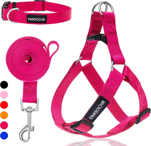 Miniatura 9 de Arnés para perro sin tirones, arnés ajustable, correa y collar para perros pequeños, medianos y grandes, arnés suave a prueba de escapes
