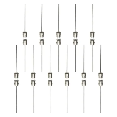 Fielect Fusible de soplado rápido 250V 0.5A Fusible de plomo axial de soplado rápido Fusibles de vidrio 0.142x0.394 in