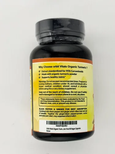 Miniatura 2 de Curcumina de cúrcuma con pimienta negra y jengibre 2250 mg – Suplemento de cúrcuma ultra potente con 95% de curcuminoides y bioperina para apoyo