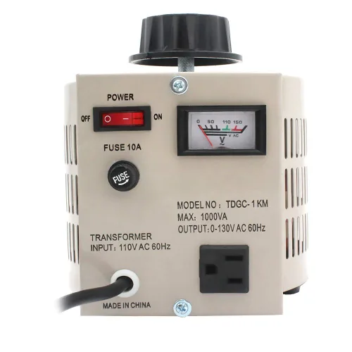 Miniatura 2 de LVYUAN Transformador Variable Regulador de Voltaje Variable, Salida 0-130V, Entrada 110V-120V (1000VA)