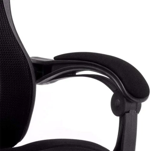 Miniatura 3 de Silla de oficina de malla de tela, silla giratoria ejecutiva de escritorio para computadora con asiento grande y reposabrazos ajustables (D)