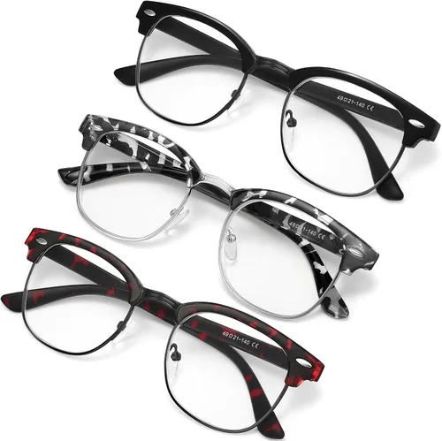 Miniatura 12 de Racico Gafas de luz azul para hombres y mujeres - Material mixto + Marcos de metal con revestimiento de protección UV