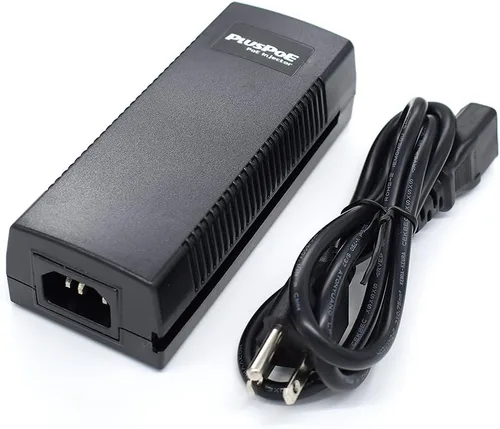 Miniatura 2 de PLUSPOE Adaptador de inyector PoE de alimentación a través de Ethernet de 48 voltios con salida PoE de 2 puertos máx. 48 vatios para 2 cámaras IP