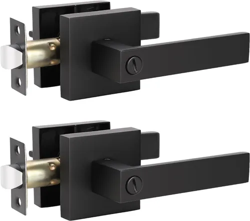 Miniatura 110 de KNOBWELL - Juego de cerradura con 1 picaporte resistente para puertas de una cara, ideal para puertas interiores reversibles, 0.93 libras