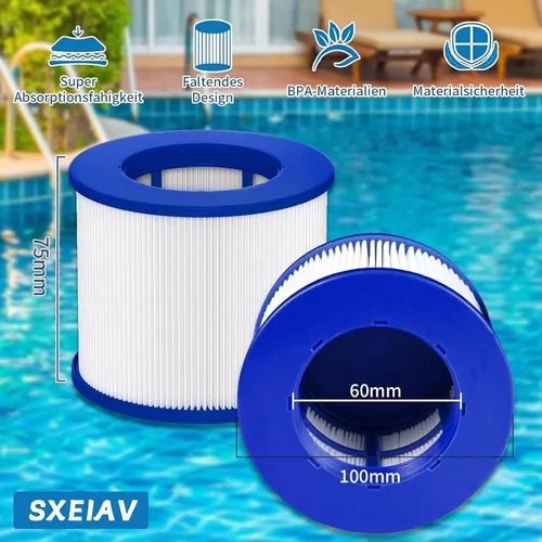 Miniatura 2 de Cartuchos de filtro roscados de repuesto para bañera de hidromasaje, filtros de spa de bañera de hidromasaje atornillados para todos los tinas