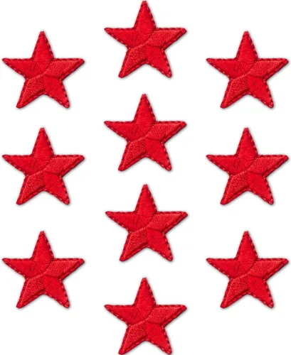 Miniatura 14 de Laughing Lizards Parches bordados con estrellas para planchar para ropa, chaquetas, mochilas y decoraciones (negro, 1 pulgada)