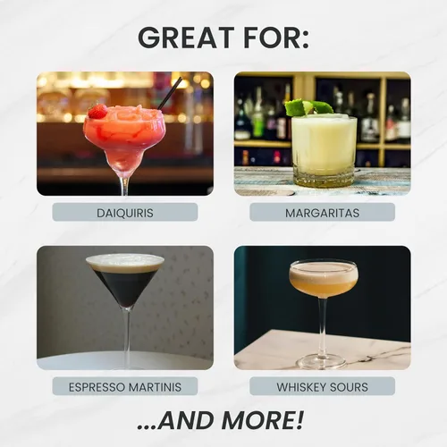 Miniatura 2 de A Bar Above Juego de coctelera, kit de camarero profesional de 4 piezas con coctelera Boston, colador, jigger y cuchara de bar, accesorios de barra