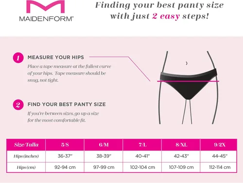 Miniatura 6 de Maidenform Bragas de cordón con detalles de encaje, ropa interior de bikini para mujer, paquete de 3